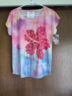 Aloha Hawaii Pink Tie-Dye Short Sleeve Tee